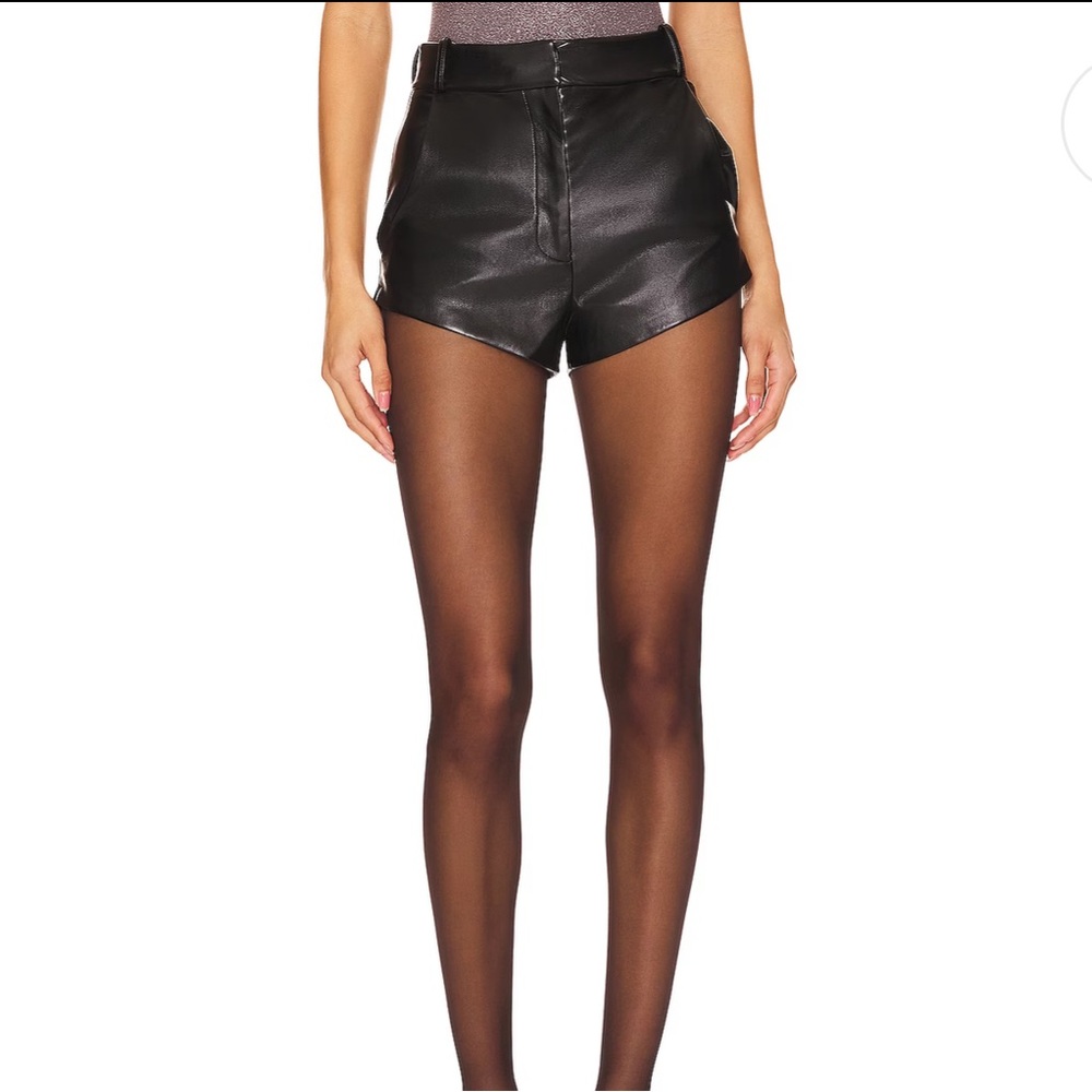 Amanda Uprichard Leather Shorts